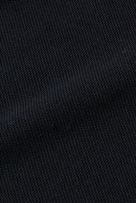 Long Sleeve 2-Color Pique Polo, Black view# 5