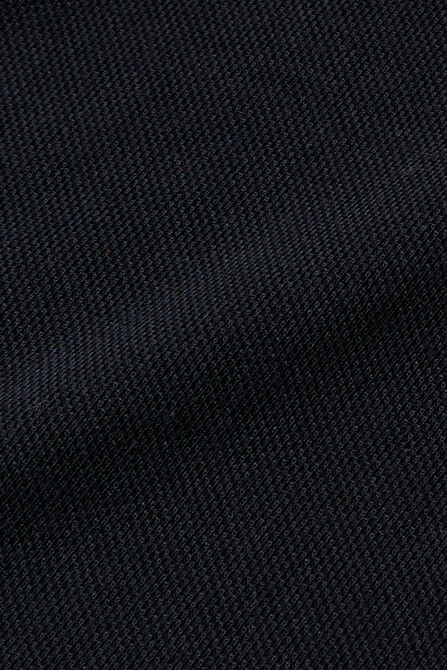 Long Sleeve 2-Color Pique Polo, Black view# 5