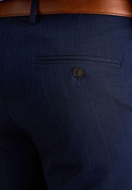 Premium Comfort Dress Pant - Tonal Windowpane, BLUE