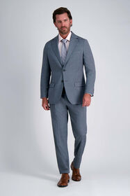 J.M. Haggar Medium Glen Plaid Suit Jacket, Chambray, hi-res