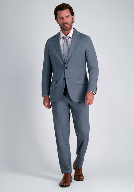 J.M. Haggar Medium Glen Plaid Suit Jacket, Chambray