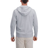 Full Zip Solid Fleece Hoodie Sweatshirt, Heather Grey view# 2