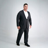 Big &amp; Tall Active Series&trade; Herringbone Suit Pant, Black / Charcoal view# 1