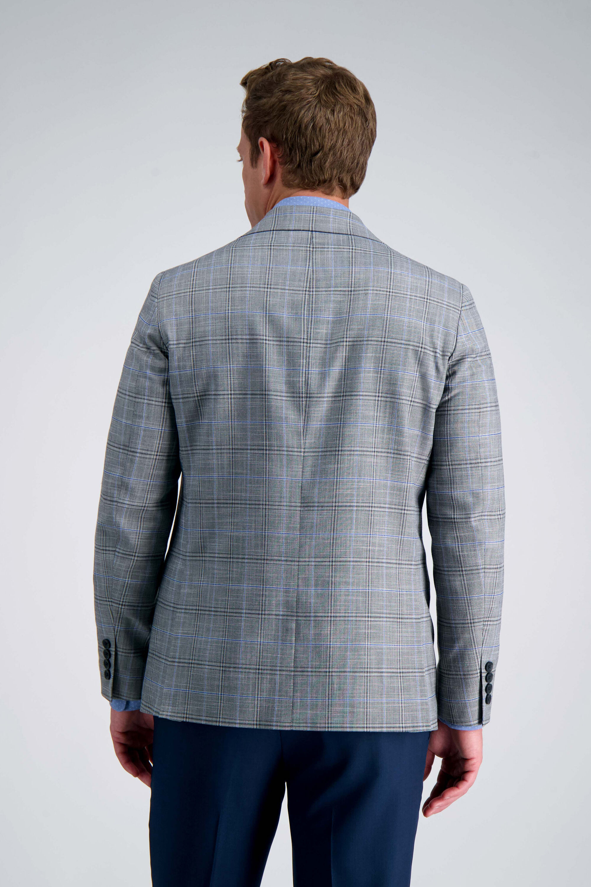J.M. Haggar Large Plaid Windowpane Sport Coat