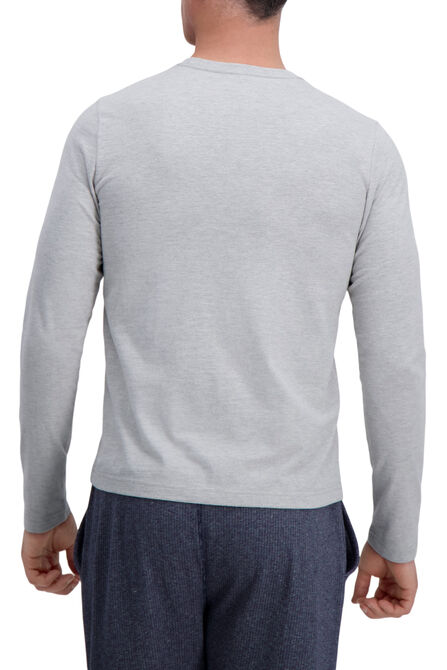 Heavyweight Long Sleeve Crewneck Tee, Heather Grey view# 2