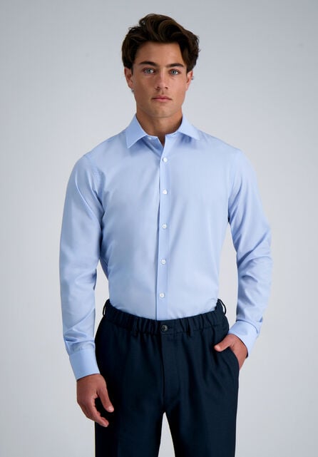 Smart Wash&trade; Dress Shirt - Blue, Light Blue