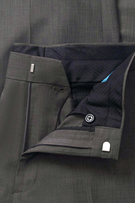 Travel Performance Suit Separates Pant, Brown Heather view# 5