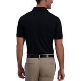 Quarter Zip Waffle Textured Polo, Black view# 2