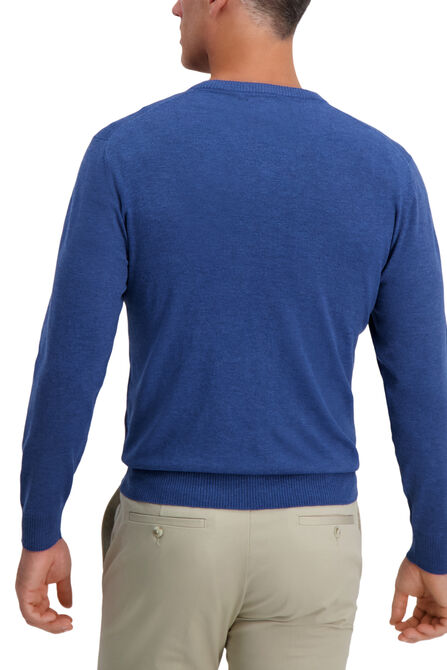 V-Neck Basic Sweater, Cobalt view# 2