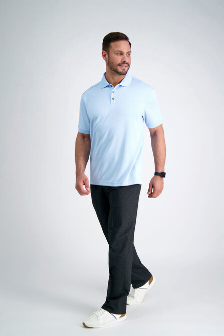 Cool 18&reg; Pro Waffle Textured Golf Polo, Cashmere Blue view# 4