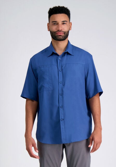 Dobby Button Down Shirt, Light Blue