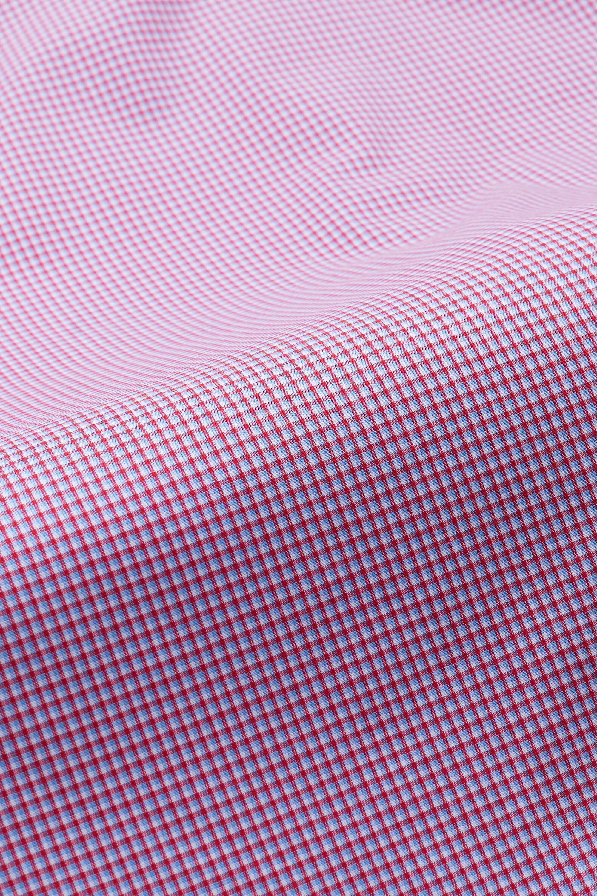 Premium Comfort Performance Cotton Dress Shirt - Red Check Premium Comfort Performance Cotton Dress Shirt - Red Check
