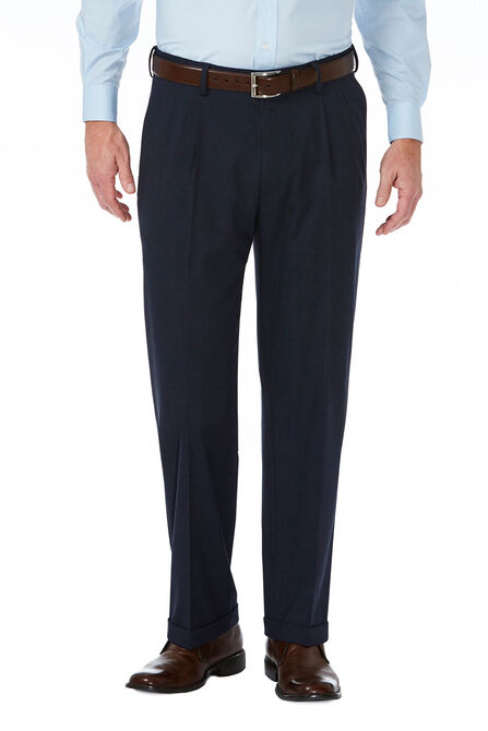 J.M. Haggar Premium Stretch Suit Pant - Pleated Front, Dark Navy view# 1