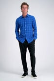 Smart Wash&trade; Dress Shirt - Blue Check,  view# 3