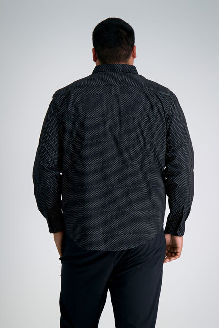 Big &amp; Tall Tuckless Dobby Shirt , Black view# 2