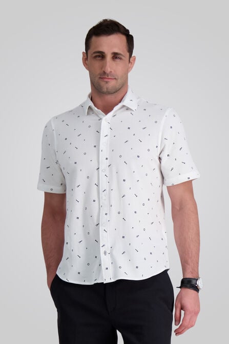 Short Sleeve Pique Shirt, White view# 1