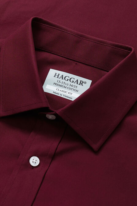 Premium Comfort Dress Shirt -  Dark Red, Dark Red view# 4