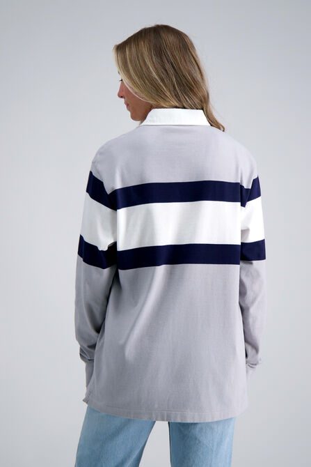Pro Football Hall of Fame X Haggar - Vintage Wash Rugby Polo,  Silver #41 view# 4