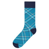 Bias Plaid Socks, Turquoise view# 1