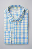 Premium Comfort Performance Cotton Dress Shirt - White and Yellow Plaid, White view# 1