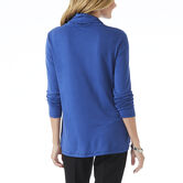 Long Sleeve Cowl Neck Top, True Navy view# 2