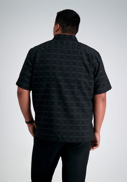 Big &amp; Tall Microfiber Plaid Shirt, Black