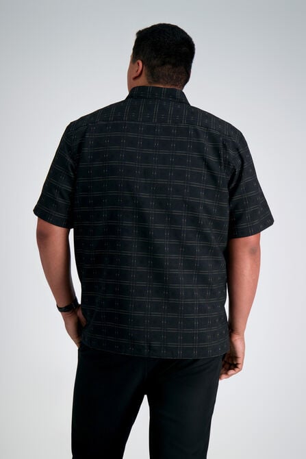 Big &amp; Tall Microfiber Plaid Shirt, Black view# 2