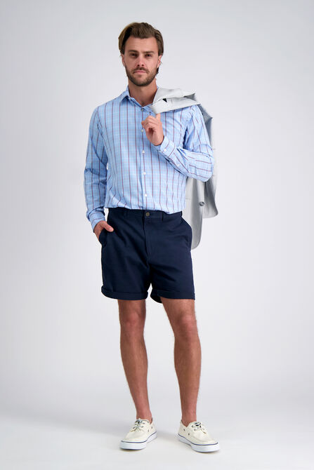 Smart Wash&trade; Dress Shirt - Light Blue Check,  view# 3
