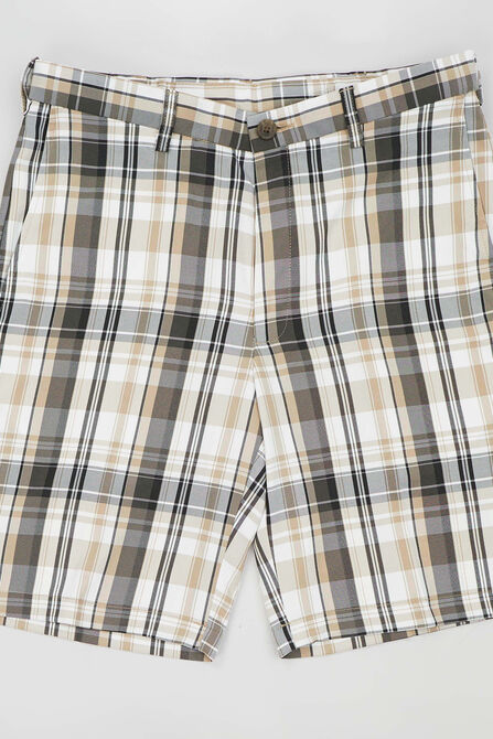 Cool 18&reg; Pro Madras Plaid Short, Putty view# 3