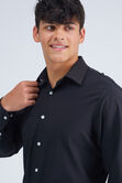 Smart Wash&reg; Dress Shirt - Black, Black view# 3