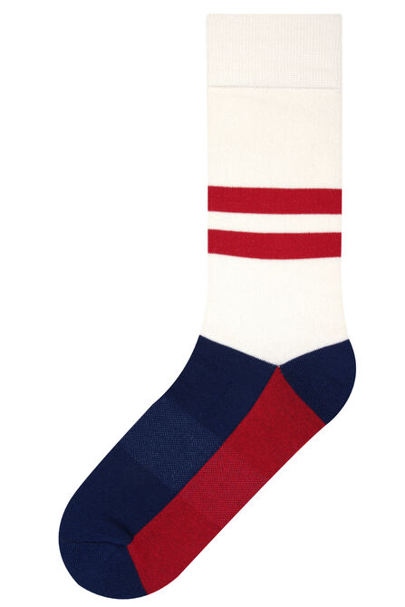 Double Stripe Socks, Ivory view# 1