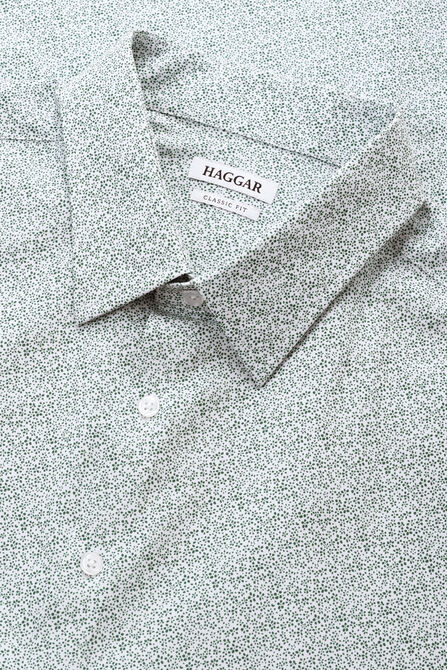 Big Smart Wash&reg; Dress Shirt - Forest Floral Print, Medium Green view# 4