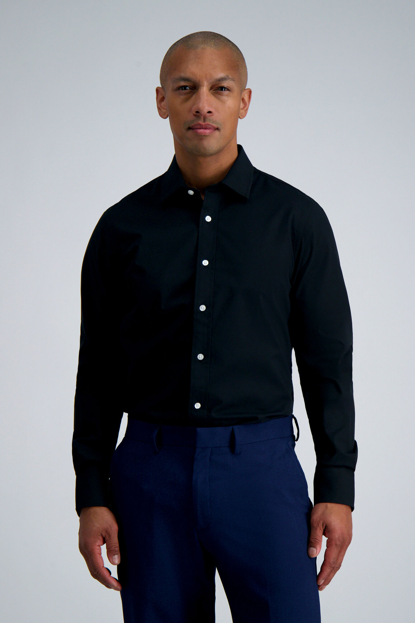 Haggar Premium Comfort Dress Shirt - Black Black (HAG020HE514 Clothing Shirts & Tops) photo