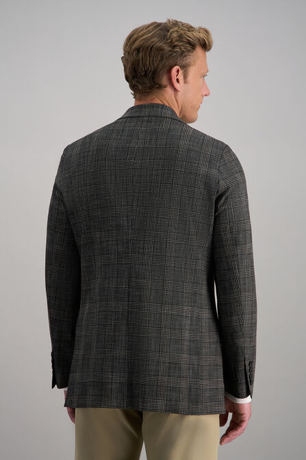 J.M. Haggar Slub Glen Plaid Sport Coat, Brown Heather view# 4