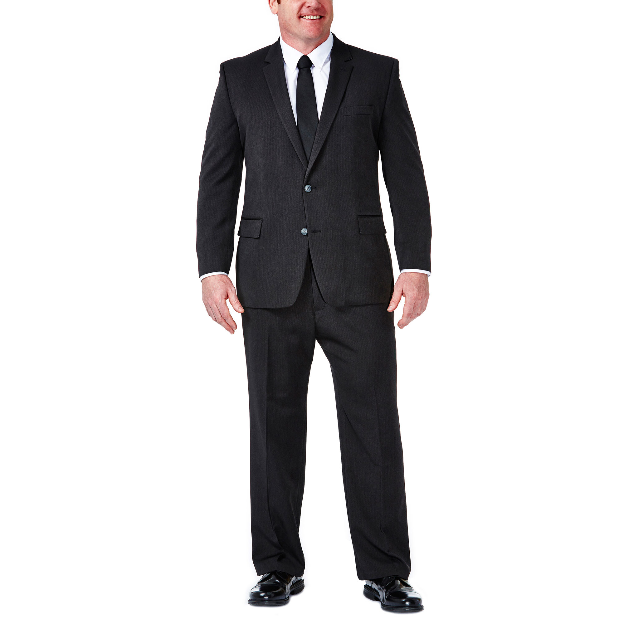 Haggar Big & Tall Travel Performance Suit Separates Jacket Black / Charcoal (HZ90266) photo