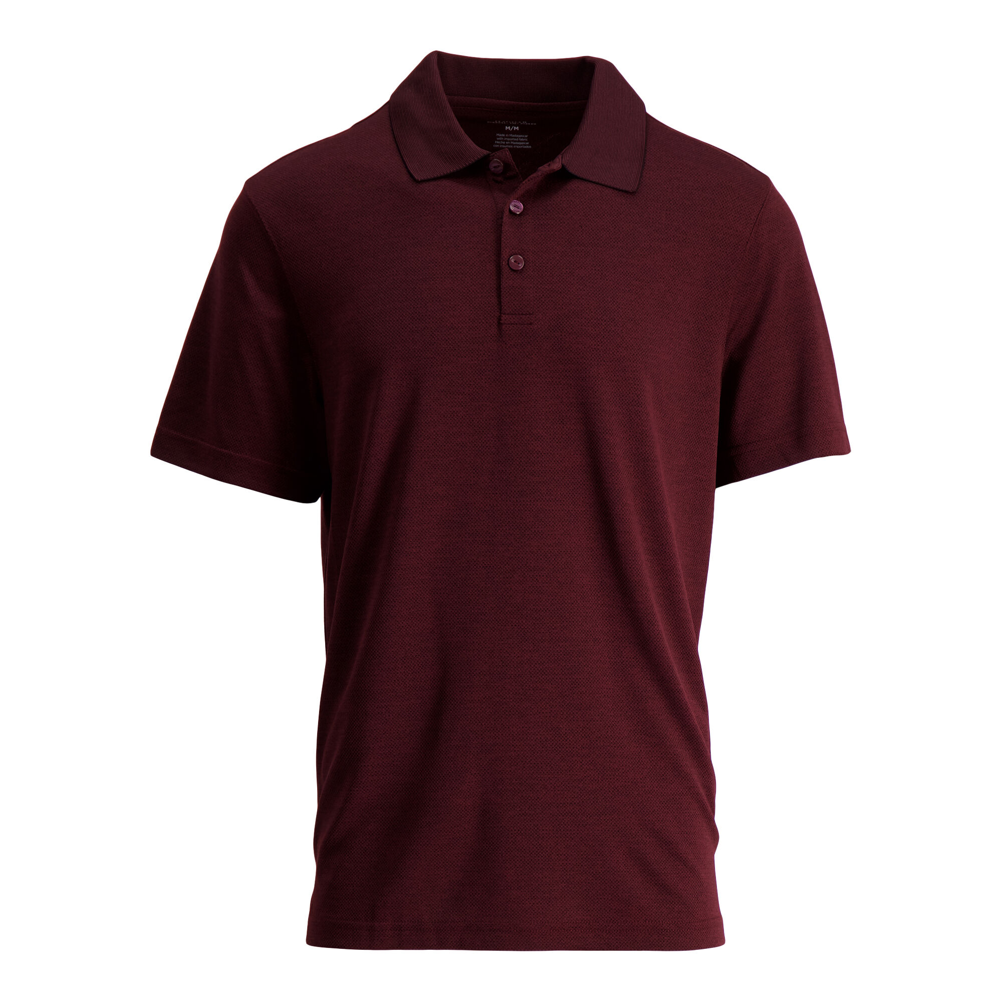 Haggar Cool 18 Pro Textured Golf Polo Windsor Wine (028462 Clothing Shirts & Tops) photo