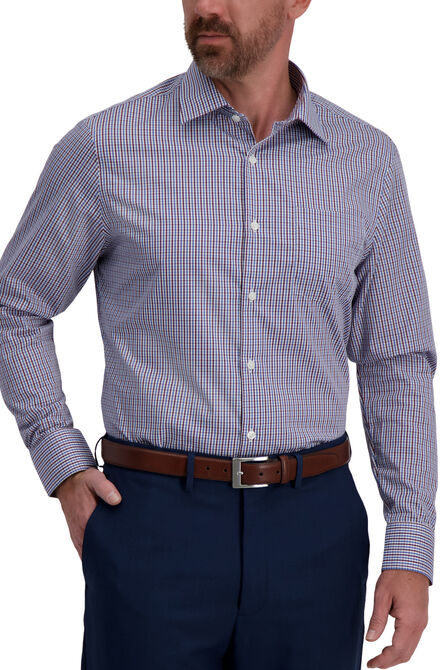 Medium Blue Check Premium Comfort Dress Shirt, Medium Blue view# 1