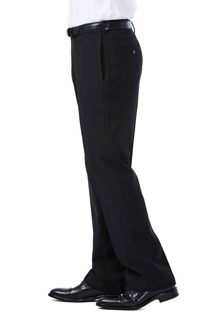 Big &amp; Tall E-CLO&trade; Tonal Plaid Dress Pant, Black view# 2