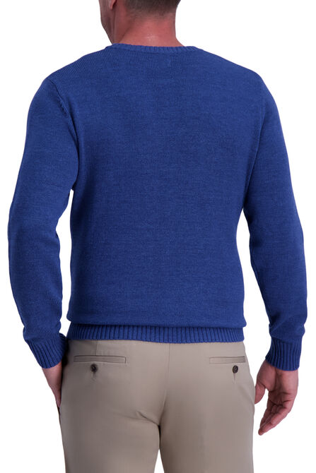 Solid Texture Crewneck Sweater, Cobalt view# 2