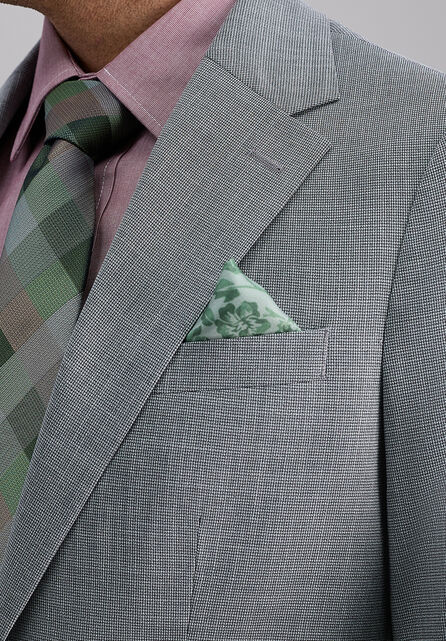 J.M. Haggar Micro Houndstooth Suit Jacket, Med Grey
