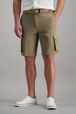 Stretch Cargo Short with Tech Pocket, Khaki view# 1