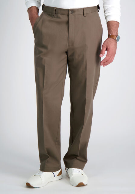 Haggar H26 Men's Premium Stretch Classic Fit Dress Pants - Khaki 42x30