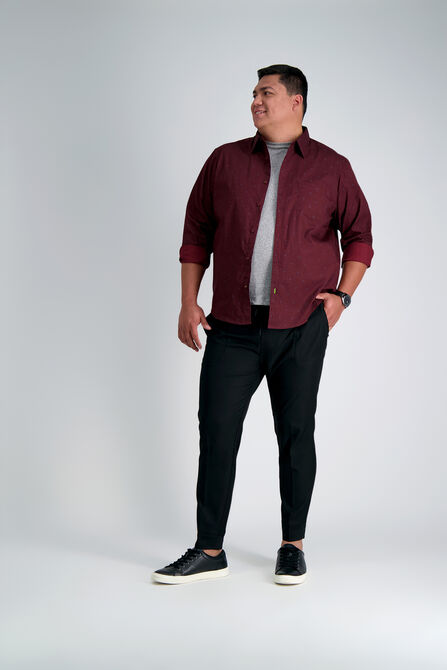 Big &amp; Tall Tuckless Gingham Shirt, Red view# 3