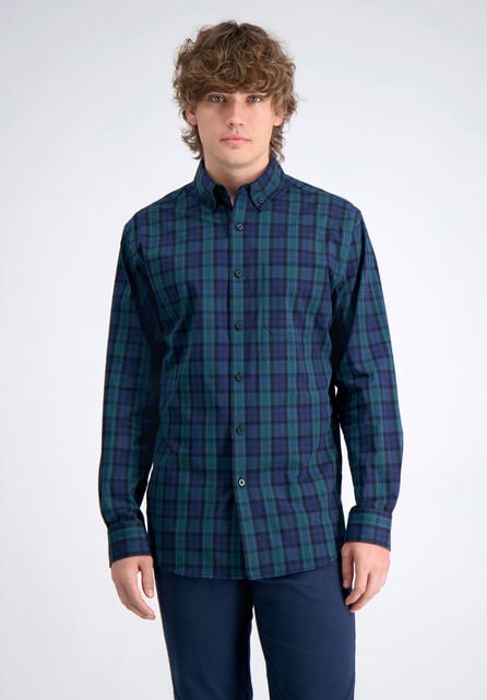 Long Sleeve Poplin Shirt, Navy