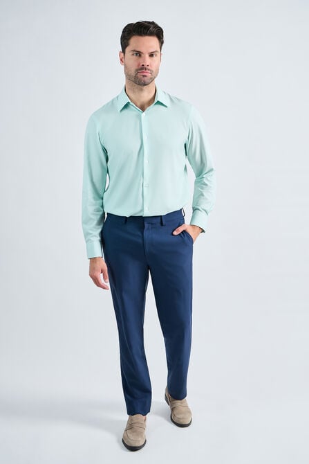 Smart Wash&reg; Dress Shirt - Teal, Teal view# 3