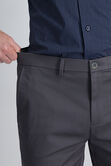 Wrinkle Free Performance Khaki Pant, Dark Grey view# 6