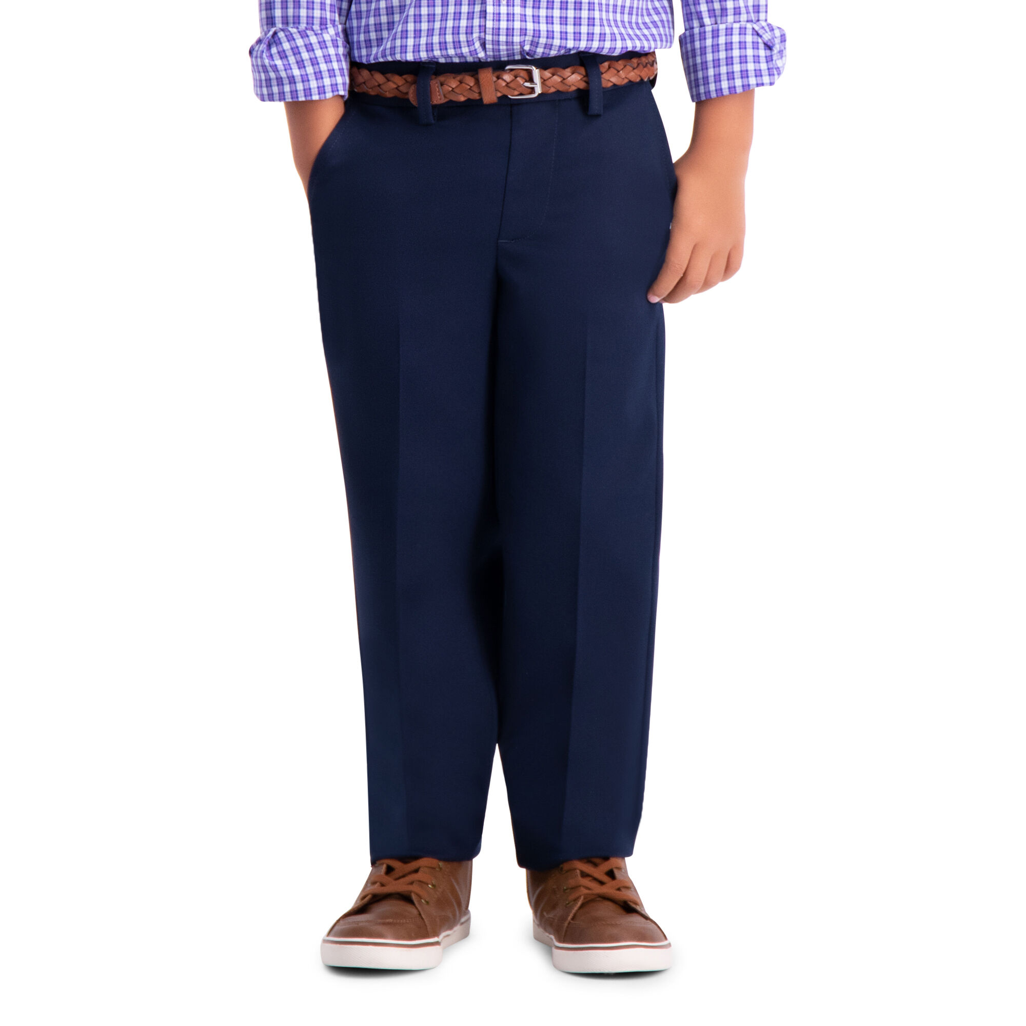 Haggar Boys Premium No Iron Khaki (4-7) Dark Navy (BCB0002) photo