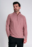 Quarter Zip Shirt, Heather Burgundy view# 1