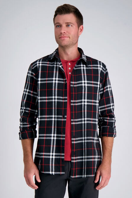 Long Sleeve Flannel Plaid Shirt,  view# 1