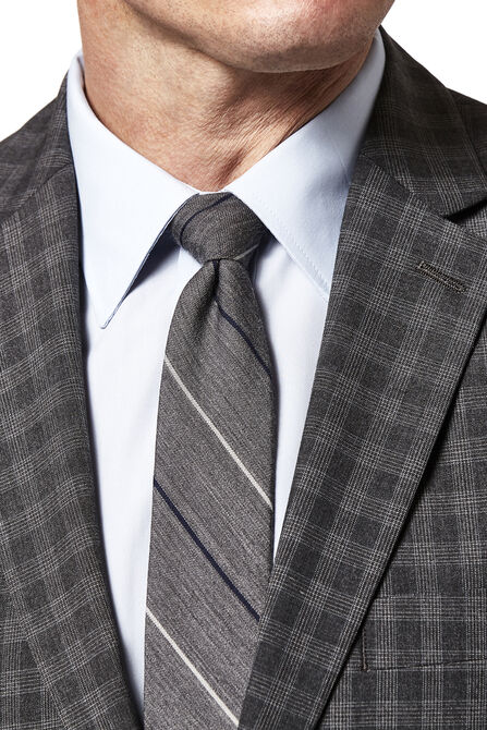 Haggar Check Sport Coat, Heather Grey view# 3